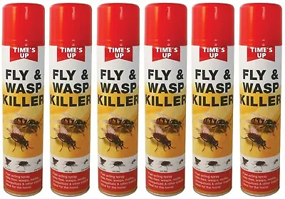 6 X 200ml Fly & Wasp Killer Spray Kills Flies Wasp Flying Midge Mosquitoes Ants  • £14.99