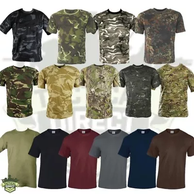 Mens Army Camo T-Shirt S-3XL Military Camouflage Top MTP DPM Desert Urban Black • £9.95