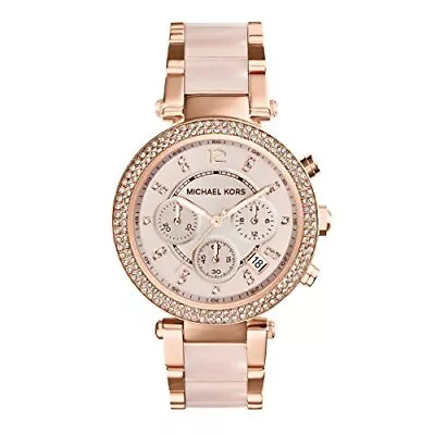 $75.95 • Buy Michael Kors Parker Rose Gold-Tone Dial Chronograph Ladies Watch MK5896
