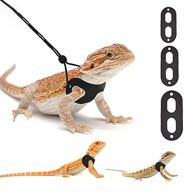 Lizard Harness Leash Bearded Dragon+Cool Leather Wings Reptile Adjustable • $12.54