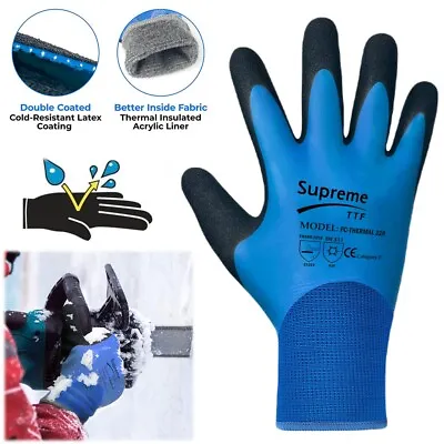 Winter Warm Gloves Thermal Windproof Waterproof Gloves For Cold Weather Mens UK • £5.89