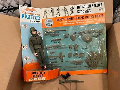 All American Fighter Store Display Marx Early Buddy Charlie Gijoe 1964 Moc Mib • $1250