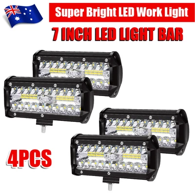 7  White LED Work Light Bar Flood Spot Lights Driving Lamp Offroad Car Truck SUV • $25.45