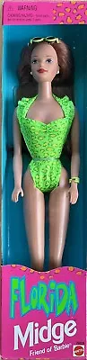 Florida Midge Doll Long Red Hair Green Swimsuit 1998 New NRFB 20538 • $25