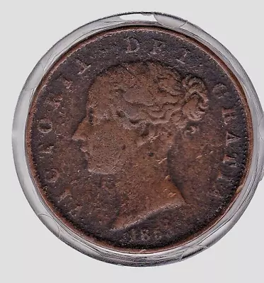 1853   Copper   Queen  Victoria   One Half  Penny  Coin • $0.99