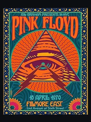 Pink Floyd 1970 Filmore East Concert Poster 18 X24  Poster Free Shipping • $9.97