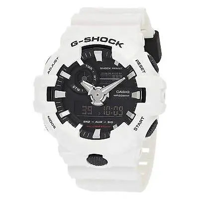 Casio Men's Watch G-Shock Quartz Black Analog-Digital Dial White Strap GA700-7A • $81