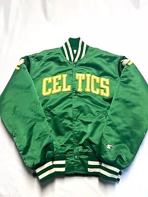 Vintage Starter Boston Celtics Satin Bomber Jacket • $179.99