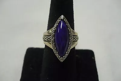 Sterling Silver And Lapis Lazuli Ring Size 5   #1 10 Grams • $19