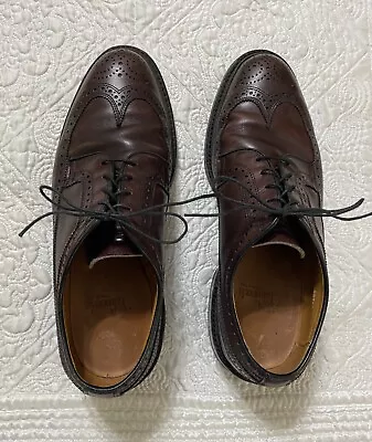 Allen Edmonds Vintage Dress Shoes Lace Up Wingtip Oxblood Burgundy 10.5 E • $160.04