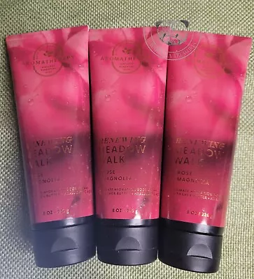 Bath & Body Works - Renewing Meadow Walk Rose Magnolia -  Set Of 3 Body Creams • $44