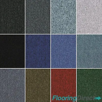 £0.99 • Buy Jupiter Heavy Duty Carpet Floor Tiles 20 Box 5m2 Loop Pile For Home And Office