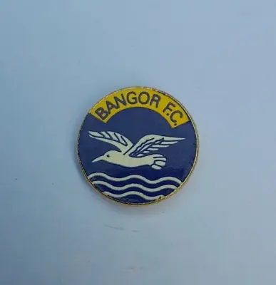 VTG 1980s / 90s BANGOR F.C. FOOTBALL PIN BADGE • $18.61