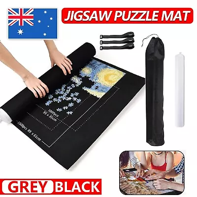 Portable Jigsaw Puzzle Board Mat Holds Up To 1500 Pieces Pizzle Carrier Portable • $16.99