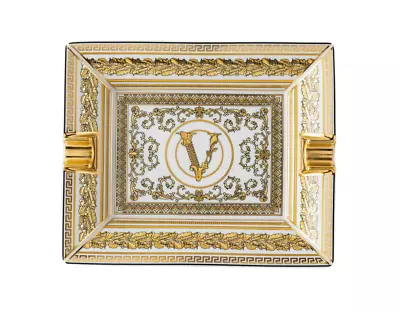 Versace Rosenthal Virtus Gala White Ashtray  16 Cm - Official Seller • $255