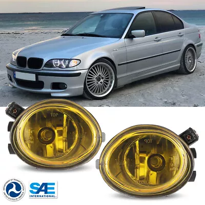 Yellow Lens Fog Lights For 2001-2006 BMW E46 3 Series/ 01-03 M3 M5 Bumper Lamps • $30.99