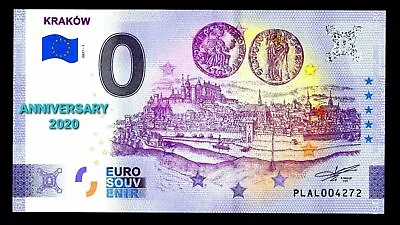 0 Euro Souvenir Krakow Anniversary Poland PLAL 2021-1 • £16.36