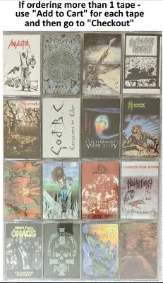 Vintage Thrash Metal Cassettes - STILL SEALED - Pick & Choose - Wild Rags Titles • $12.99