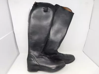 Mens Ovation Flex Tall Field Riding Boots Black Leather 468838 9.5 W Wide • $249.99