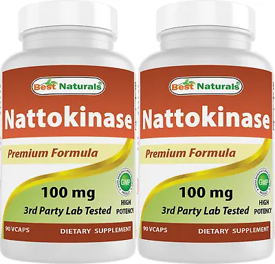 2 Pack Best Naturals Nattokinase 100 Mg 90 Vcaps • $24.89