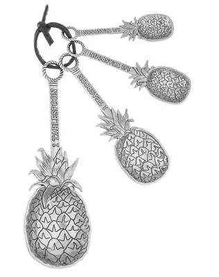 GANZ Measuring Spoons  Pineapples 4 Piece Set NEW In Box ER558821 • $17.98