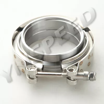 $19 • Buy 2.75  Self Aligning Male/Female V-Band Vband Clamp CNC Mild Steel Flange Kit