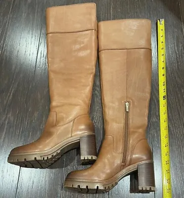 Vince Camuto Dasemma Warm Caramel Over The Knee Block Heel Boot  6 1/2M NWOB • $118