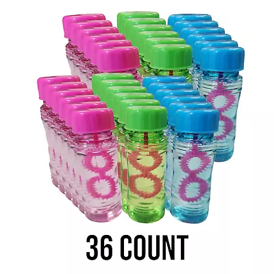 Mini Bubble Wand Colored Bottles 36 Count Bulk Pack Summer Toys Party Favors • $14.98