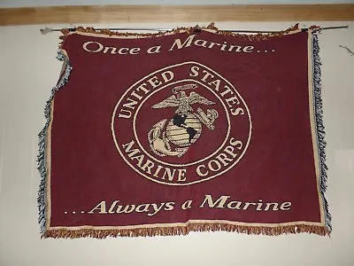 ONCE A MAINEALWAYS A MAINE Cotton Blanket 66 X 48  Hard To Find Design  • $39.99