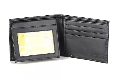 Mens Genuine Leather Wallet Bifold ID Credit Card Holder Window Billfold License • $8.45