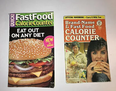 Globe Mini Mag Fast Food Caslorie Counter Lot Of 2 1988 And 2004 • $6