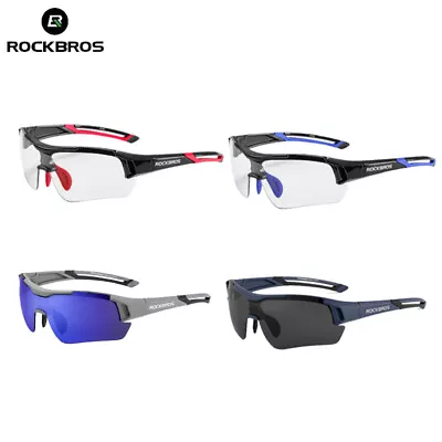 ROCKBROS Bicycle Photochromic Polarised Sunglasses Cycling Sport Glasses UV400 • $24.80