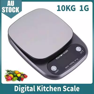 Scales Portable Digital Kitchen Scale 10kg/1g Electronic Scales Food Weight AU • $19.72