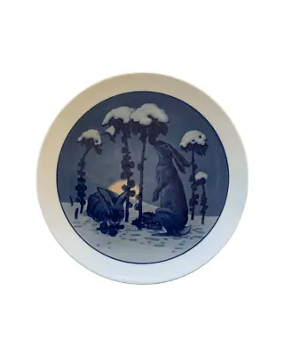 Rare Antique Meissen Porcelain Plate Depicting Rabbits • $349.99