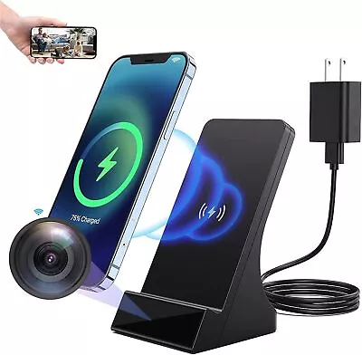 Wireless Mobile Phone Charger Security Camera WIFI Motion Activated Spy Hidden • $185.31