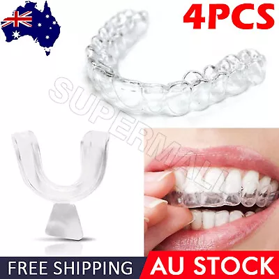 $4.85 • Buy 4X Teeth Whitening Mouth Trays Custom Self Mould Thermo Plastic Clear Guards OZ