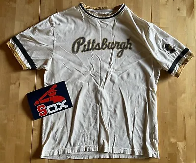 Red Jacket Retro Pittsburgh Pirates T-Shirt Men’s Large Jersey Cream Vintage • $11