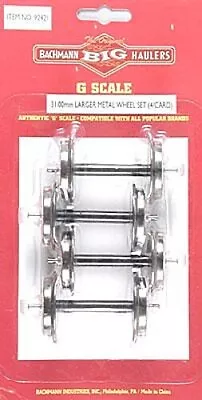 Bachmann Metal Wheel Set (4) - G Scale Model Train Truck - #92421 • $25.92