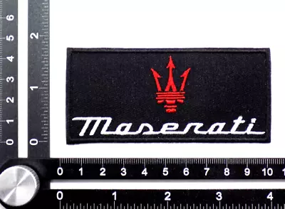 MASERATI EMBROIDERED PATCH IRON/SEW ON ~3-7/8''x 1-7/8  MC20 GRAN TURISMO GHIBLI • $8.99