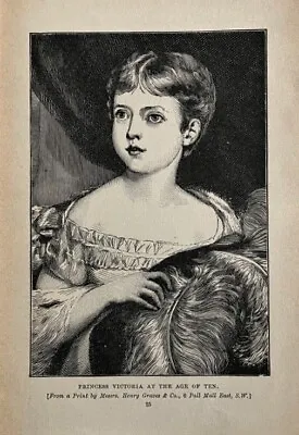 Princess Victoria Aged 10 Antique Print 1903 From A Book By W J Wintle • £8