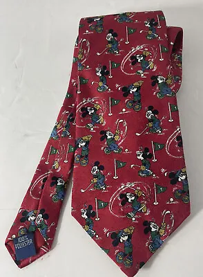 Disney Mickey Mouse Red Men's Neck Tie 'Mickey Unlimited' Mickey Golf • $5