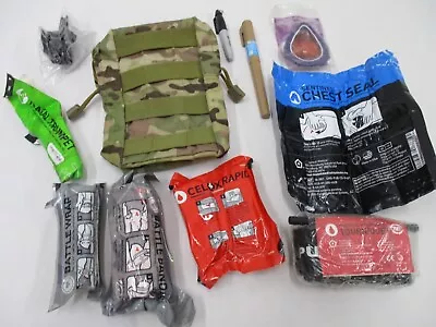 MULTICAM IFAK W. SUPPLIES FIRST AID KIT MEDICAL OUCH POUCH BLOW OUT PACK • $40