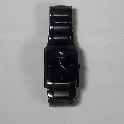 Fossil Arkitekt Mens Watch Diamond Black Stainless Steel FS-4159 Water Resistant • $19.99