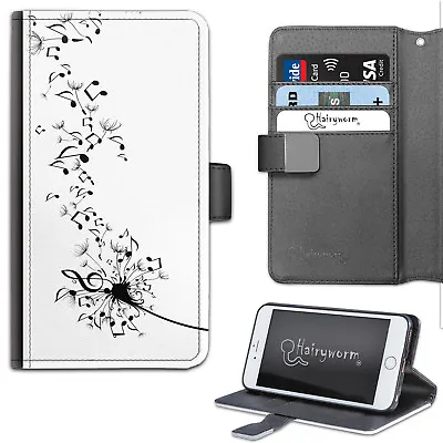 £14.99 • Buy Hairyworm Music Notes Dandelion Flower PU Leather Wallet Flip Phone Case;Cover