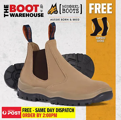 Mongrel 916040 Work Boots. Non Safety Elastic Sided Wheat Suede. Brand New • $121.95