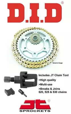 Honda XL1000 V Varadero 99-13 DID ZVMX Gold X-Ring Chain + JT Sprockets + Tool • $237.87