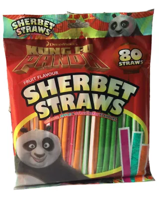 £4.10 • Buy Dreamworks ~ 80 X Kung Fu Panda Sherbet Straws ~ Rainbow Dust ~ Sherbet Sweets
