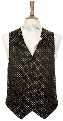 Mens Waistcoat Vest Wedding Formal Bar Cruise Waiters Hotel Work Fancy Dress Top • £9.99