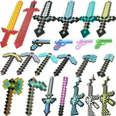 $25.99 • Buy Minecraft Toy Large Diamond Sword Pickaxe EVA Weapon Game Kids Xmas Gift For Rea