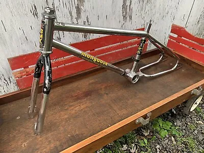 Vintage 1985 Mongoose Expert 20  BMX Racing Frame And Fork - Chrome • $399